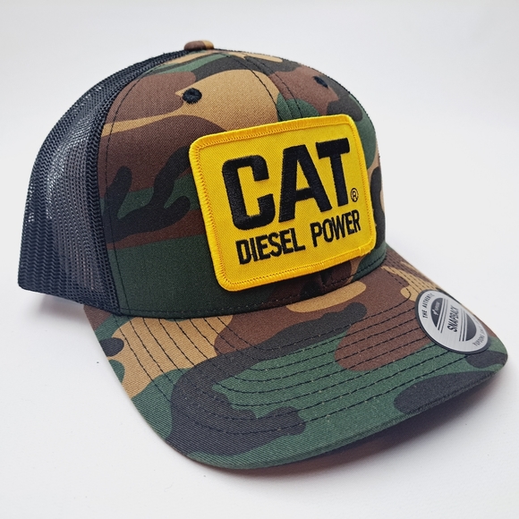 CAT Diesel Power Trucker Mesh Snapback Hat Cap Camouflage Embroidere… - Picture 3 of 4